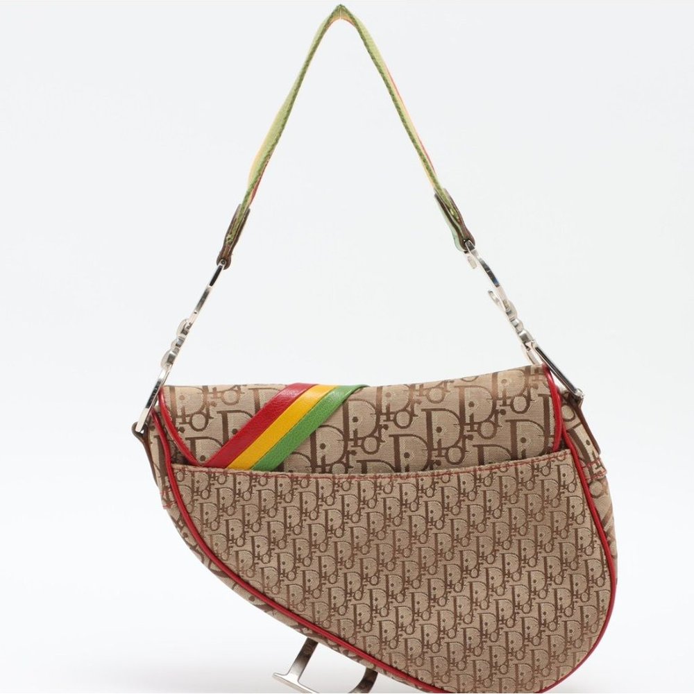 Christian Dior Rasta Diorissimo Trotter Saddle Bag - Picture 3 of 13